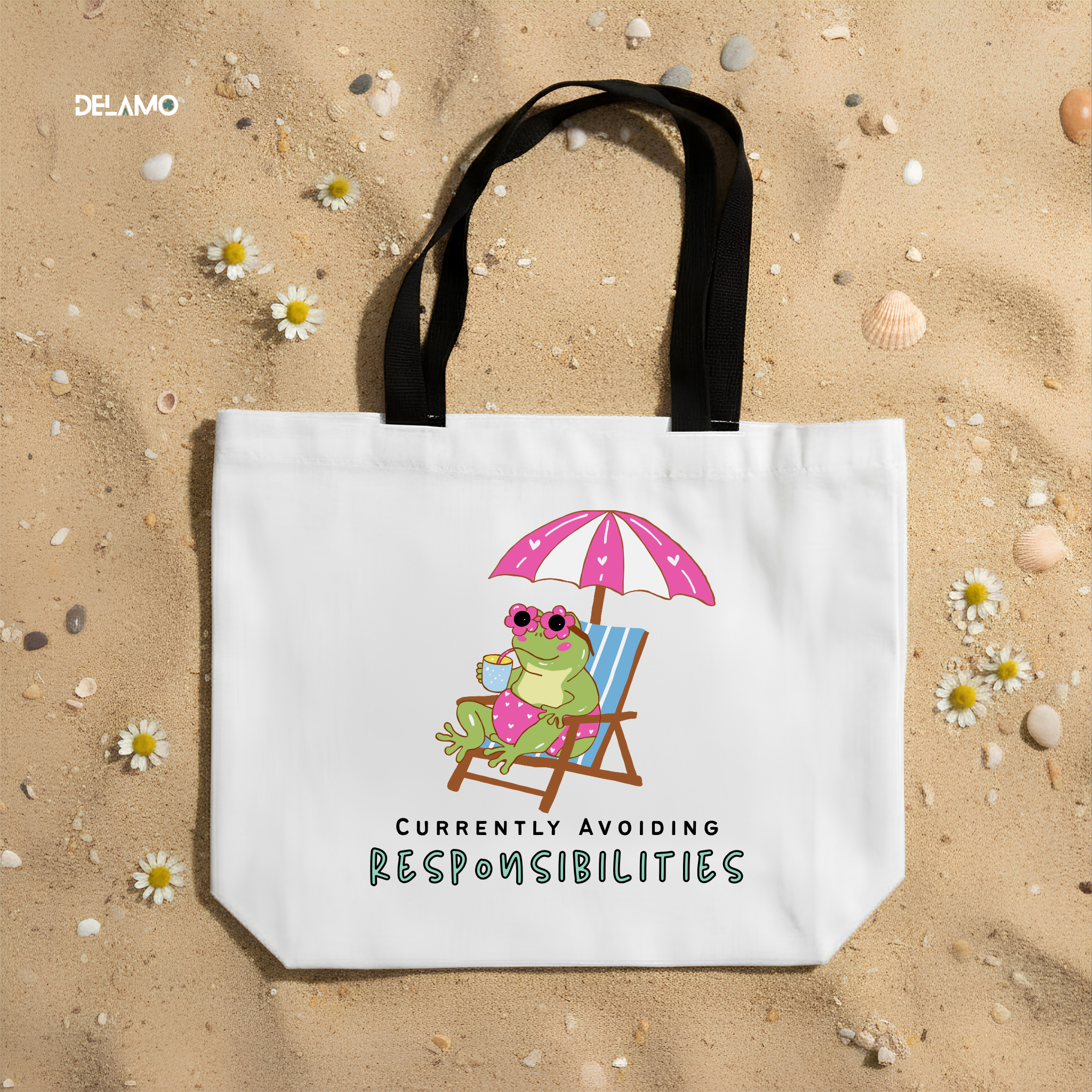 Currently Avoiding Responsibilities- Large Tote Bag
