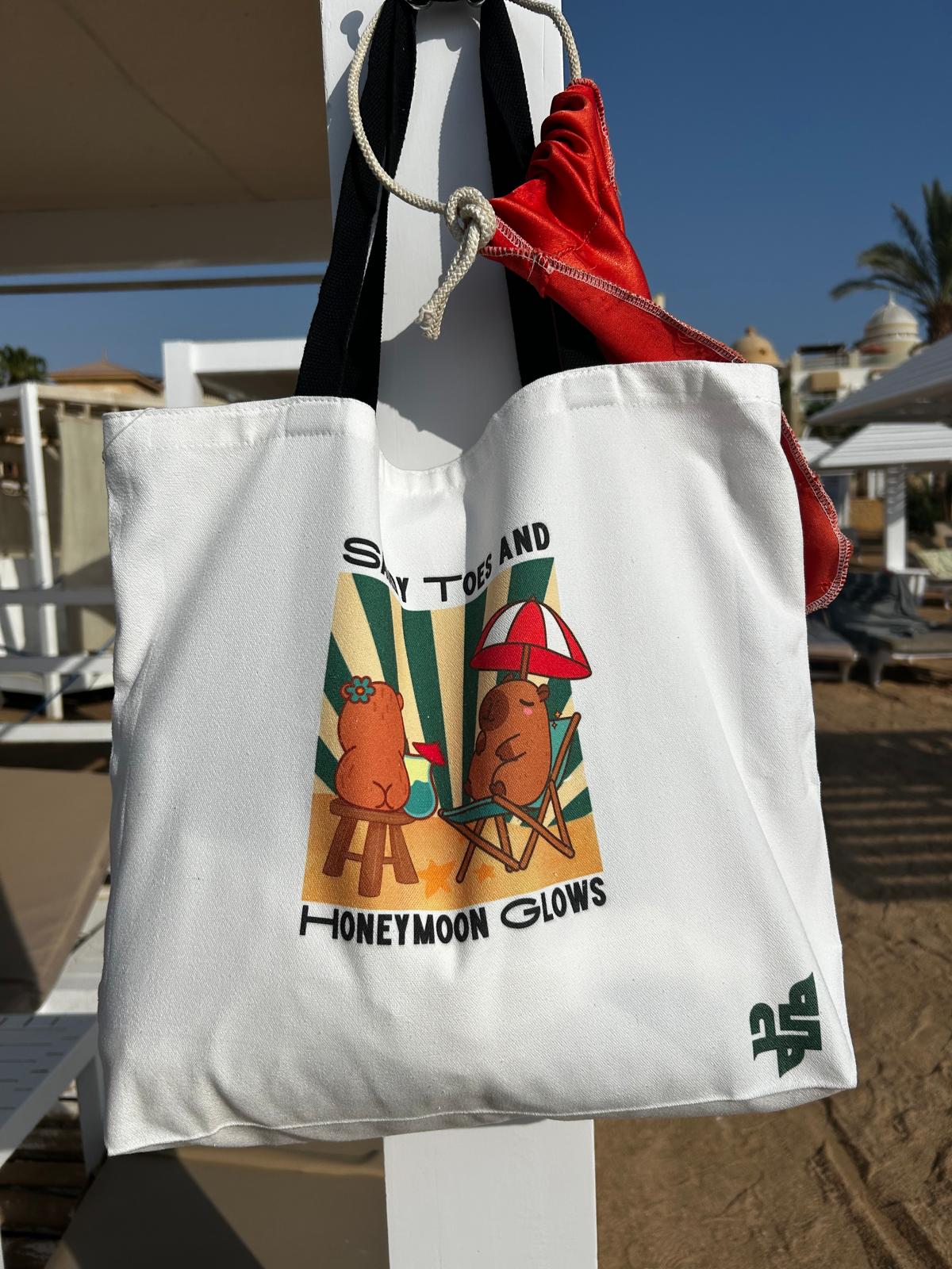 Sandy Toes and Honeymoon Glows | Tote Bag for Honeymoon