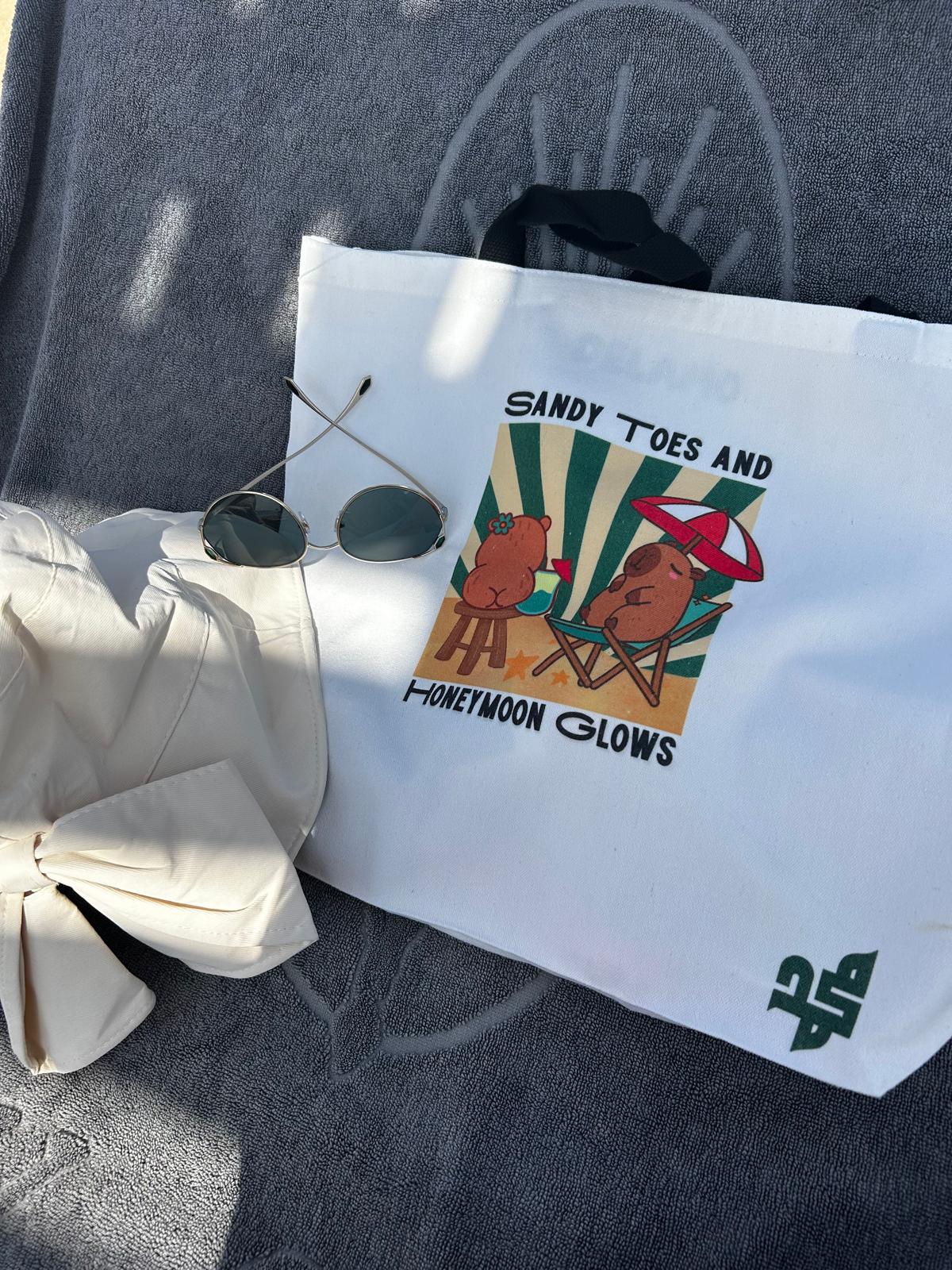 Sandy Toes and Honeymoon Glows | Tote Bag for Honeymoon