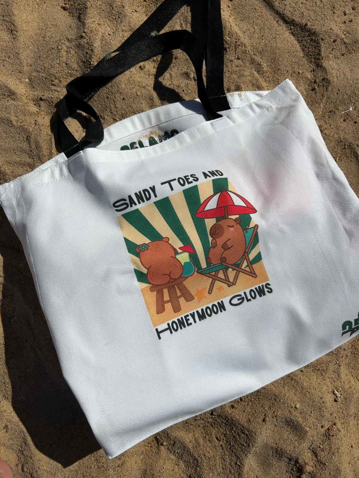 Sandy Toes and Honeymoon Glows | Tote Bag for Honeymoon