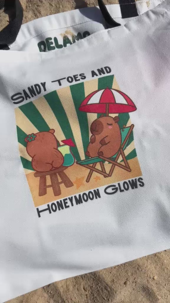 Sandy Toes and Honeymoon Glows | Tote Bag for Honeymoon